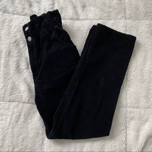PACSUN BLACK CORDUROY PAPERBAG MOM JEANS